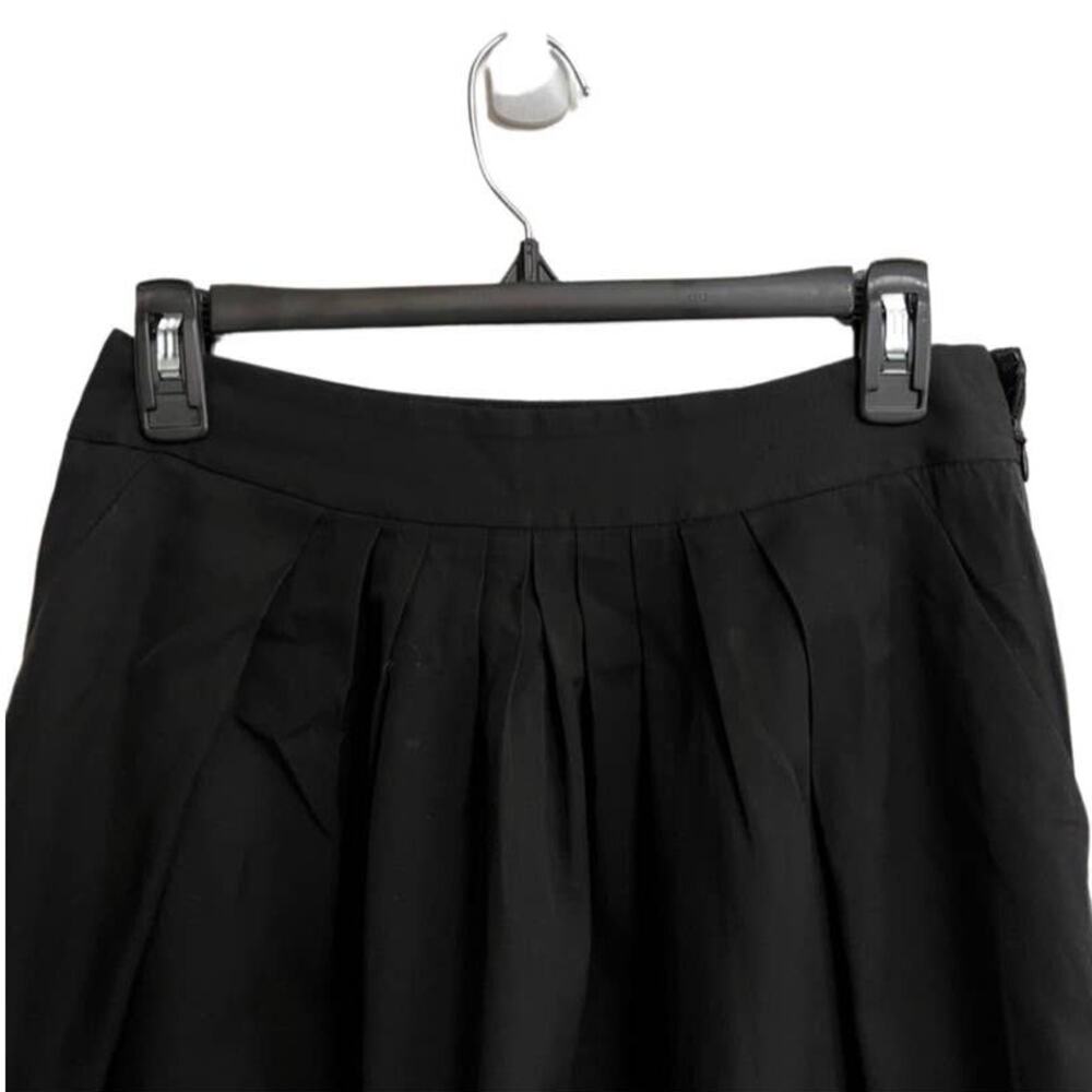 Talbots Black Front A-Line Pleated Skirt Pockets Fully Lined Size 2 Professional - Picture 6 of 9